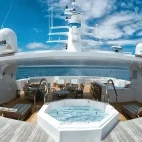 Sky deck on board Endemic ship in the Galapagos Islands