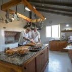 Food preparation area at La Posta de Los Toldos, Argentina.