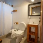A bathroom at La Posta de Los Toldos, Argentina.