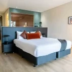 Bedroom at Cicada Lodge, Australia.