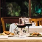 Dining at Daintree Wilderness Lodge, Australia.