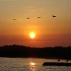Sunset over the water, Davidson’s Arnhemland Safari Lodge, Australia.