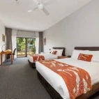 Double twin bedroom at Mercure Kakadu Crocodile Hotel, Australia.