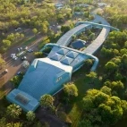 Aerial view of Mercure Kakadu Crocodile Hotel, Australia.
