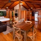 Open plan studio at Rose Gums Wilderness Retreat, Australia.