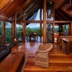 Communal area at Rose Gums Wilderness Retreat, Australia.