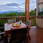 Dining at Rose Gums Wilderness Retreat, Australia.