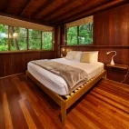 Double bed treehouse at Rose Gums Wilderness Retreat, Australia.