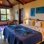 Bedroom at Fazenda Barranco Alto in the South Pantanal, Brazil.