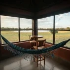 Hammock at Fazenda Barranco Alto in the South Pantanal, Brazil.