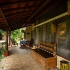 Verandah at Fazenda Barranco Alto in the South Pantanal, Brazil.