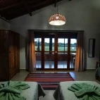 Twin bedroom at Fazenda Barranco Alto in the South Pantanal, Brazil.