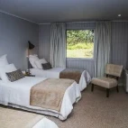 Image of a triple room at Hotel Lago Grey, Torres del Paine, Chile.