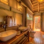 One of the bathrooms at Dinaka Camp, Botswana.