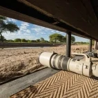 One of the photography hides at Dinaka Camp, Botswana. 