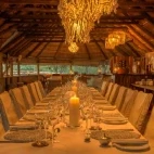 View of the dining area at Dinaka Camp.