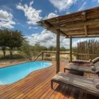 The swimming pool at Dinaka, Botswana. 