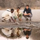 Clients on a walking safari from Dinaka Camp, Botswana.