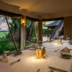 The dining area at Karangoma, Botswana.