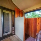 Example of an en suite indoor shower at Karangoma, Botswana.