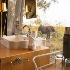 Example of an internal en suite bathroom at Shinde Footsteps Camp.