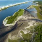Aerial view of Loango National Park, Gabon.