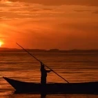 Fisherman in Lake Victoria, Kenya