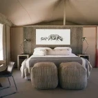 Example of a double bed setup at Hoanib Valley, Namibia.