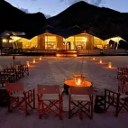 Evening fire pit setup, perfect for relaxing under the stars.