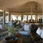 The comfy communal lounge area at Hoanib Valley Camp, Namibia.