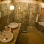 Rondavels bathroom at Elephant Plains Game Lodge in South Africa