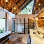 Luxury suite bathroom at Kings Camp in Timbavati Game Reseve, South Africa.