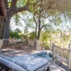 Private decking and plunge pool off of one of the bedrooms at Fitzpatricks at Jock.
