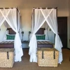 The twin bedroom in the Fitzpatricks at Jock villa.