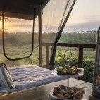 The sleep-out set up for sleeping under the stars at Jock Safari Lodge.