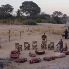 Enjoy riverbed dining 