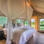 Double tent at Shindzela Tented Safari Camp in Timbavati Private Game Reserve, South Africa 