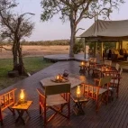 Main area at Rhino Plains Camp in South Africa.