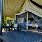 Tent at Rhino Plains Camp in South Africa.