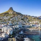 View of Sea Point and the tidal pool, in Cape Town, South Africa