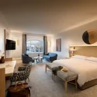 Interior view of a bedroom at the Victoria & Alfred Hotel, Cape Town