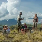 Guest enjoying a drink stop, away from Salei Plains Mobile Tented Camp.