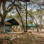 Exterior view of Salei Plains Mobile Tented Camp.