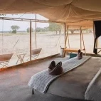 Tent at Chula Island Camp in Lower Zambezi National Park, Zambia