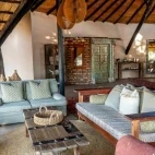 The main lounge area at Sable Valley Lodge, Zimbabwe.