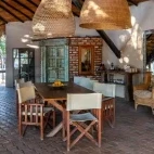 The main dining area at Sable Valley Lodge, Zimbabwe.