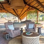 A seating area at Sable Valley Lodge, Zimbabwe.
