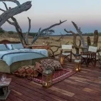 The star bed at Sable Valley Lodge, Zimbabwe.