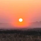 Pink skies over the Sable Valley, Zimbabwe.