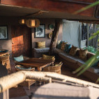 Seating area at Mashatu Lodge in Botswana